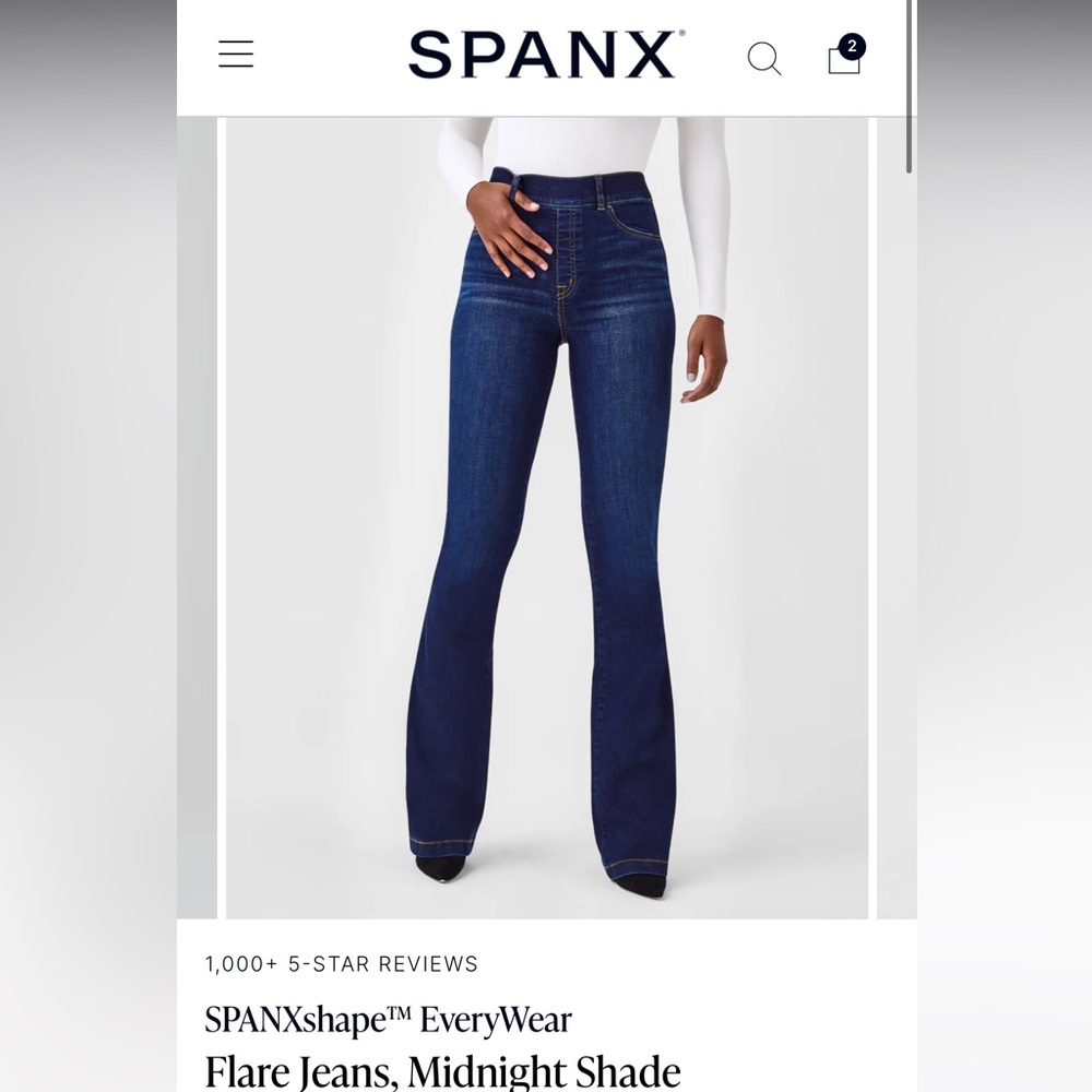 Brand New NWT Spanx Flare Jeans size Large Tall